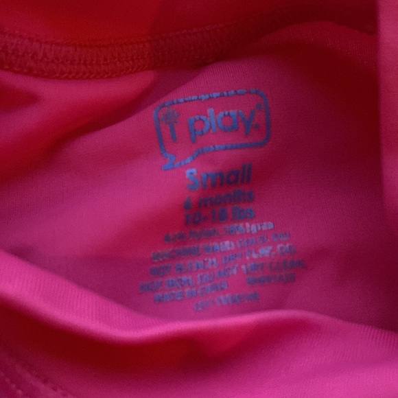 iPlay Short Sleeve Rashguard Shirt UPF 50+ sun protection in Pink Size Small 6mo - Picture 6 of 8